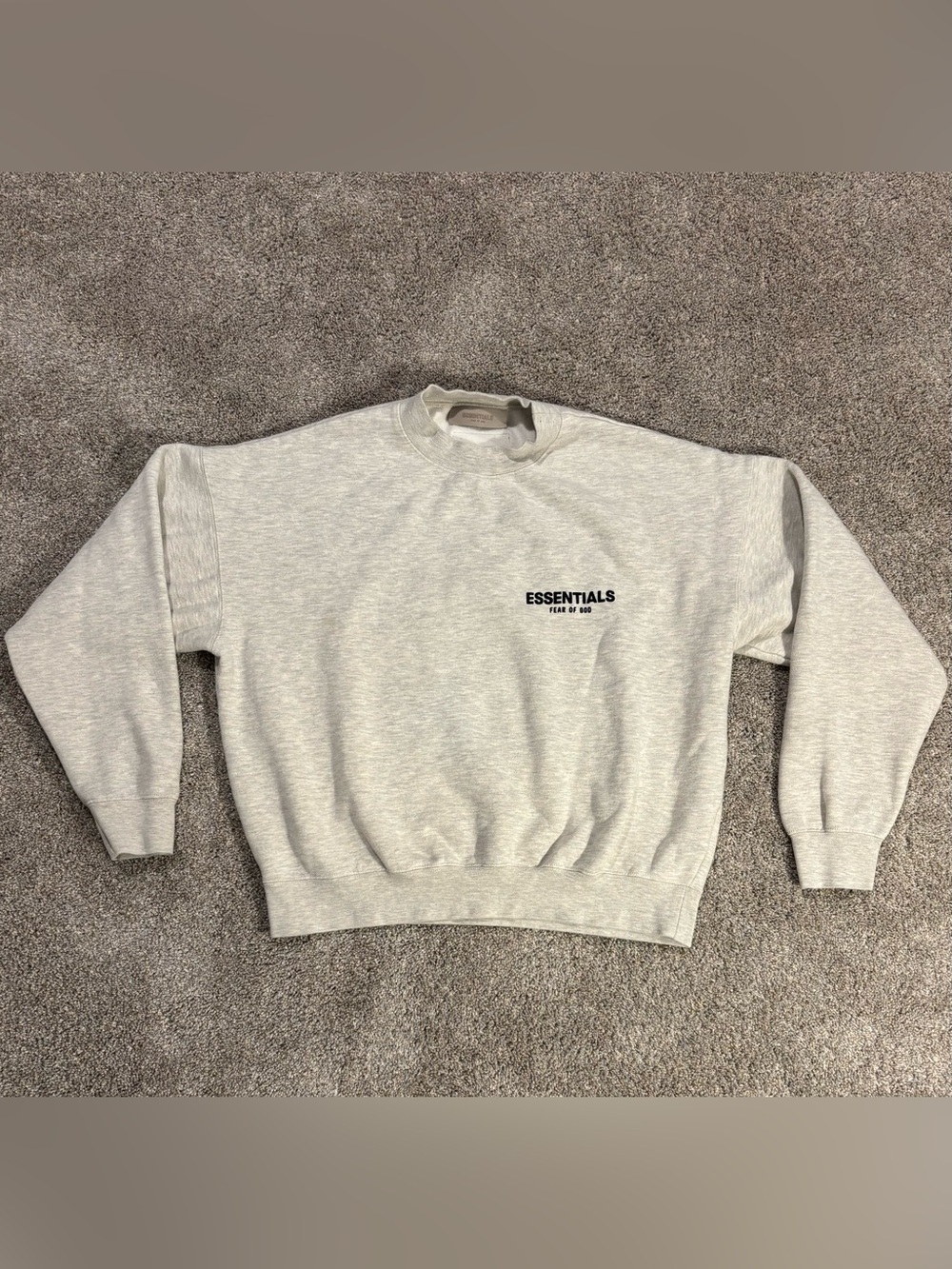 Fear of God Essentials Crewneck Sweatshirt Small Oatmeal Cream FOG Hypebeast